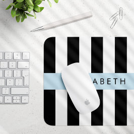 Svartvit Rand, Stripe, Linjer, Ditt namn Musmatta