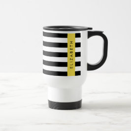 Svartvit Rand, Stripe, Linjer, Ditt namn Resemugg