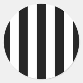 Svartvit Rand, stripe Mönster, Linjer Runt Klistermärke