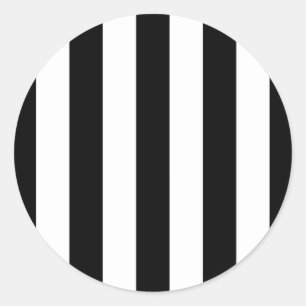 Svartvit Rand, stripe Mönster, Linjer Runt Klistermärke