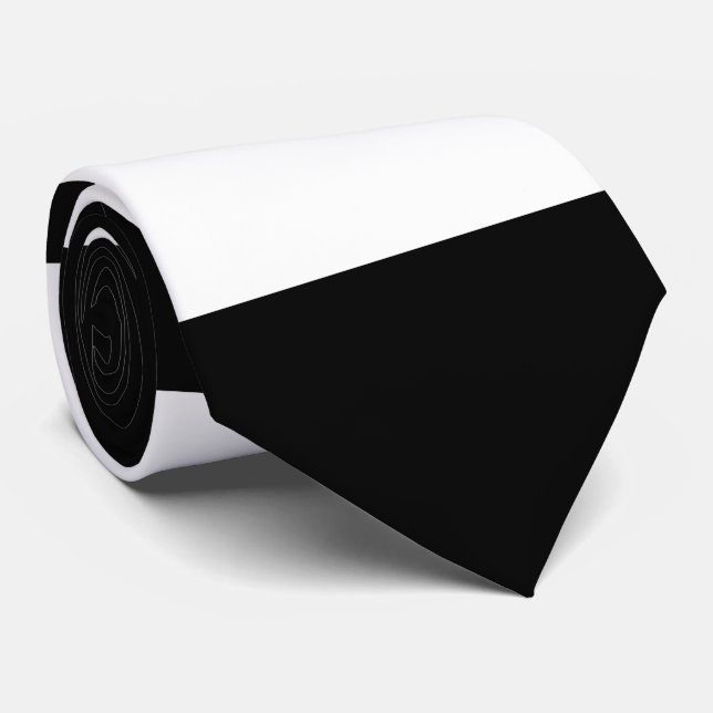 Svartvit Rand, stripe Mönster, Linjer Slips (Rullad)