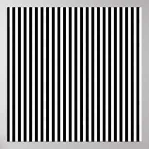 Svartvit Rand; stripe Poster