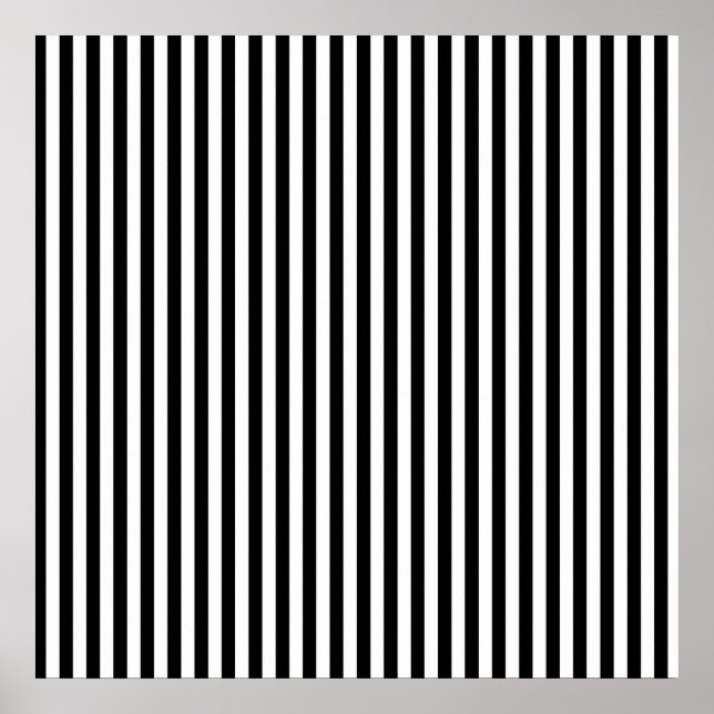 Svartvit Rand; stripe Poster (Framsidan)