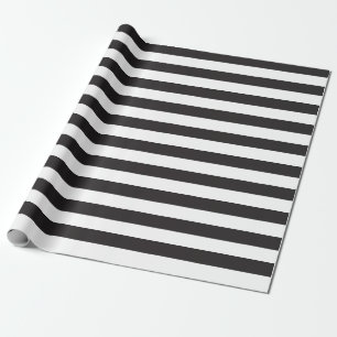 Svartvit Rand Wrapping Papper Presentpapper