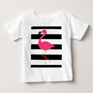 Svartvit randrosaFlamingo T Shirt