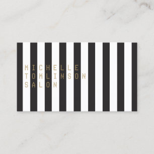 Svartvit randsalongvisitkort visitkort