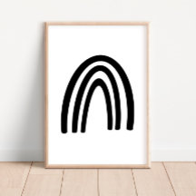 Svartvit regnbåge, Poster av neurseri-dekor