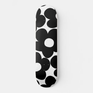 Svartvit retro-Daisy #1 #decor #art Mini Skateboard Bräda 18,5 Cm