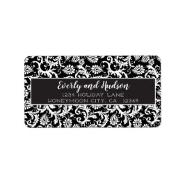 Svartvit Returetiketter Returadress Etikett