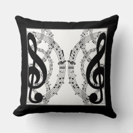 Svartvit, Reversible Spegel Image Music Kudde
