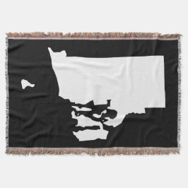 Svartvit Rhode island-form Filt