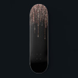 Svartvit Ro Guld med liten Glitter Mini Skateboard Bräda 18,5 Cm<br><div class="desc">Denna glamorösa och lyxaktiga perfekt är snyggtens och trendigets kvinnas utformning. Den har en faux sparkly ro guld glitter-frigångsåkningskurs med faux glitter typografi ovanpå en enkel svart bakgrund. Det är en elegant, en chic, ett trendig och en modern formgivning med en Hollywood vibe! ***ANMÄRKNING OM VIKTIG UTFORMNING: Om du vill...</div>