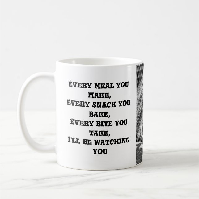 Svartvit rolig gullig hund för Yorkshire Terrier Kaffemugg (Vänster)