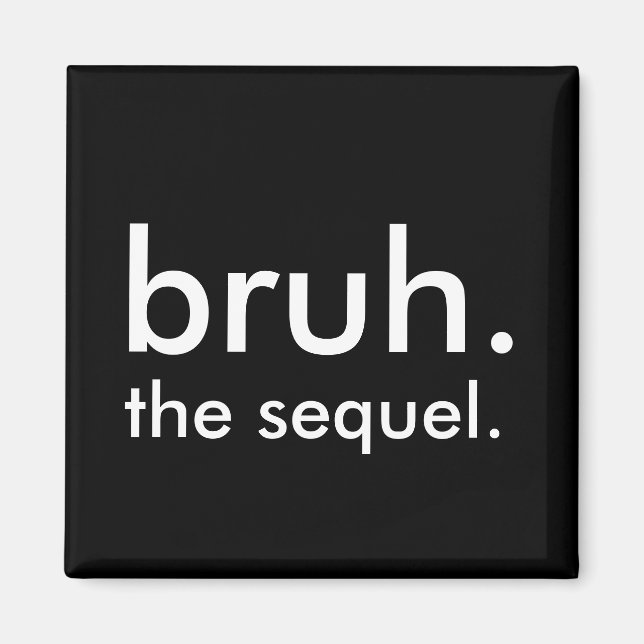 Svartvit, roligt citattblått. magnet (Framsidan)