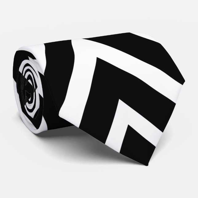 Svartvit romb Geometric Mönster Slips (Rullad)