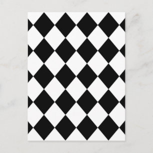 Svartvit romb, Mönster med kontroll Vykort