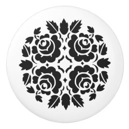 Svartvit rosa enhetsknopp knopp