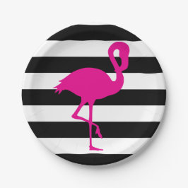 Svartvit Rosa Flamingo