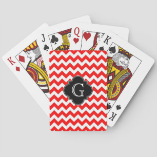 Svartvit rött, svart, svart, fyrfoil, Monogram Casinokort