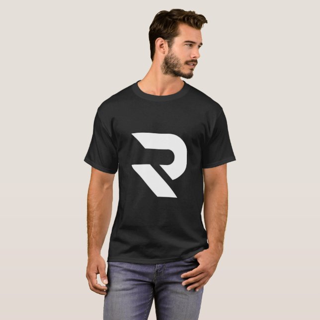 Svartvit RumaTube t-skjorta Tee Shirt (Hel framsida)
