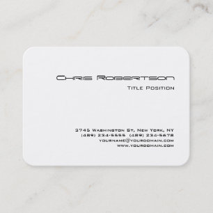 Svartvit runda hörn, Affärskort, Knubbig Visitkort