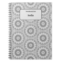 Svartvit runt Mönster med namn bricka