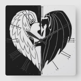 Svartvit ruta fyrkantig klocka