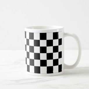 Svartvit rutig flagga för Auto tävla Kaffemugg