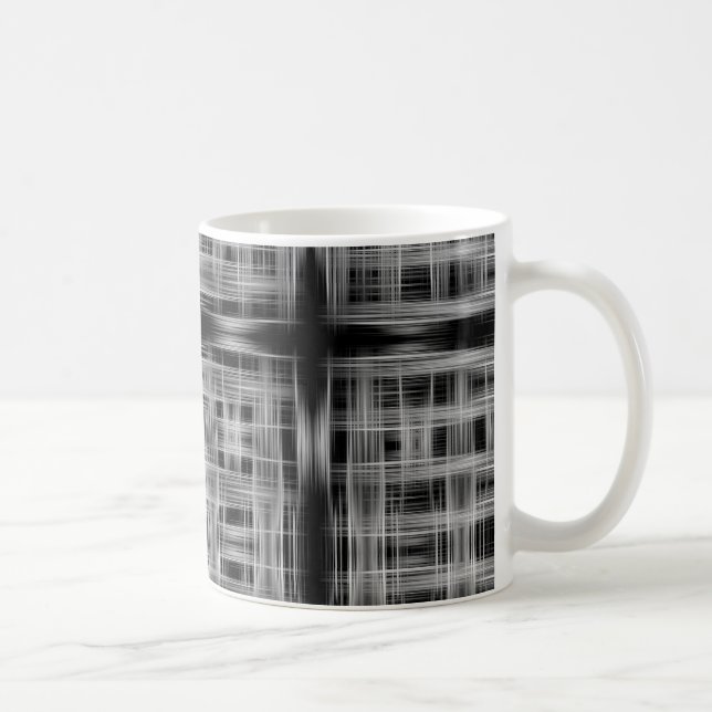 Svartvit rutnät mönster kaffemugg (Höger)
