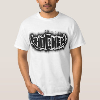 Svartvit rysare tee shirt