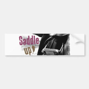 Svartvit sadel bildekal