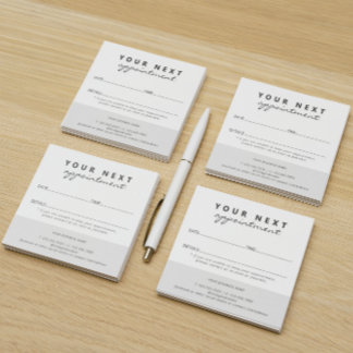 Svartvit saltlösning med enkel Elegant Möte Post-it Block