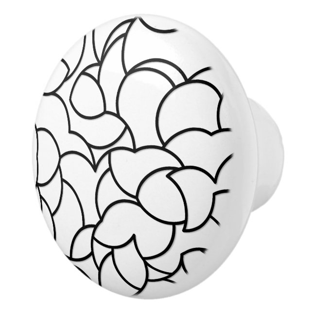 Svartvit sammansatt Abstrakt Knopp (Höger)