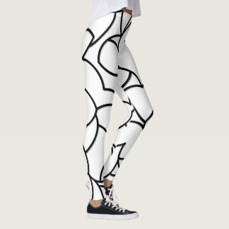 Svartvit sammansatt Abstrakt Leggings