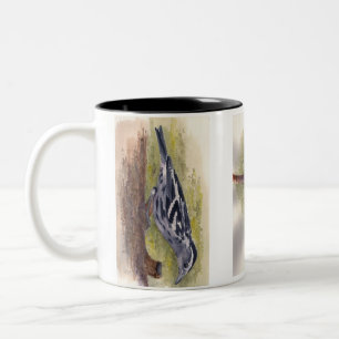 Svartvit sångarekaffemugg Två-Tonad mugg