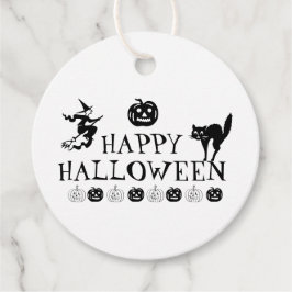 svartvit saokapix från happy halloween gåvor etiketter