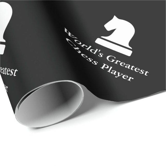 Svartvit schack biet mönster papper presentpapper (Rullad Hörn)