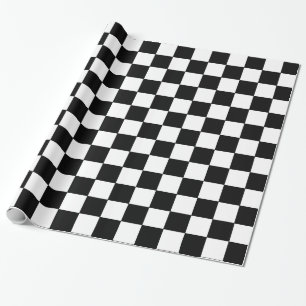 Svartvit schackbräde presentpapper