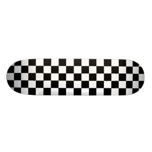 Svartvit schackbräde skateboard bräda 20,5 cm