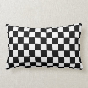 Svartvit schaktad - Pillow Lumbarkudde