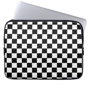 Svartvit schaktare Mönster Laptop Sleeve
