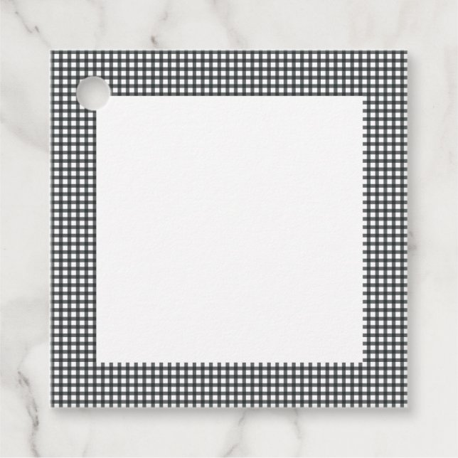 Svartvit schaktmästare Mönster Gåvor Etiketter (Framsida)