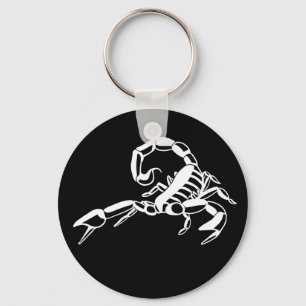 Svartvit Scorpio Keychain Nyckelring