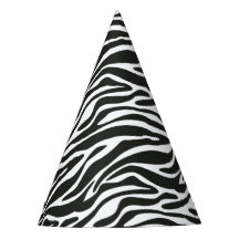 Svartvit sebrapartyhatt