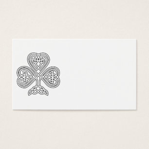 Svartvit Shamrock Visitkort