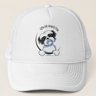 Svartvit Shih Tzu IAAM Keps