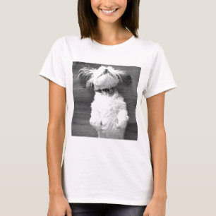 Svartvit Shih-Tzu valp T-shirt
