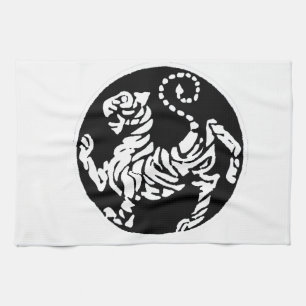 SVARTVIT SHOTOKAN-TIGER KÖKSHANDDUK