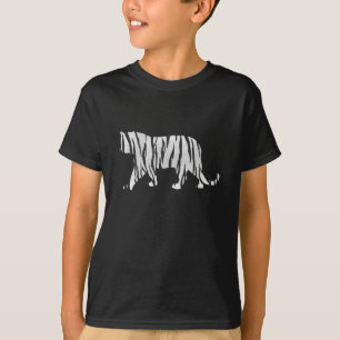 Svartvit Silhouettetiger T Shirt