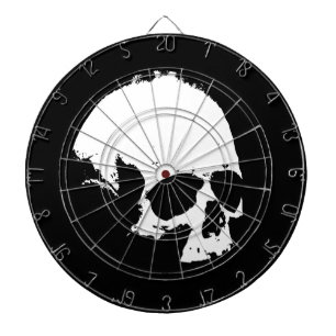 Svartvit skal darttavla